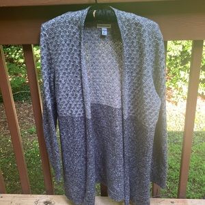 Croft & Barrow grey open cardigan